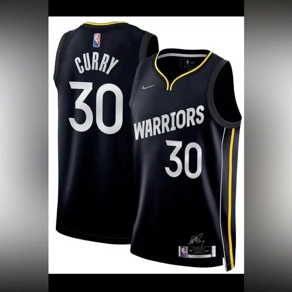Nike Golden State Warriors Stephen Curry Black MVP Swingman Jersey DH8056-010